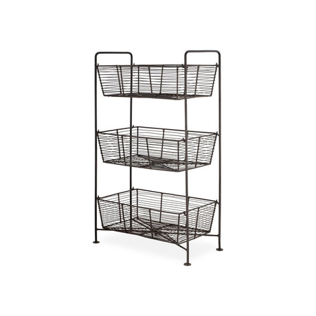 Inkollu Three Tier Storage Stand - Antiqued Brass