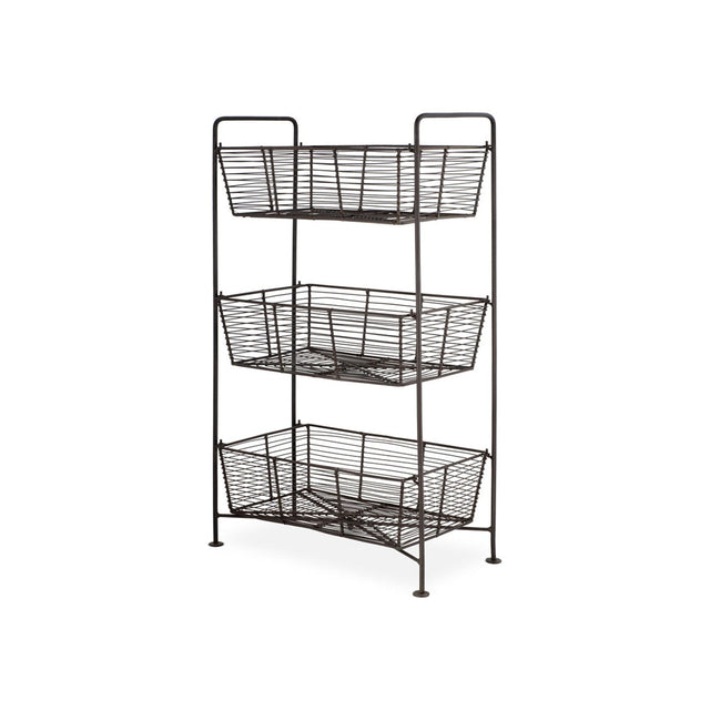 Inkollu Three Tier Storage Stand - Antiqued Brass