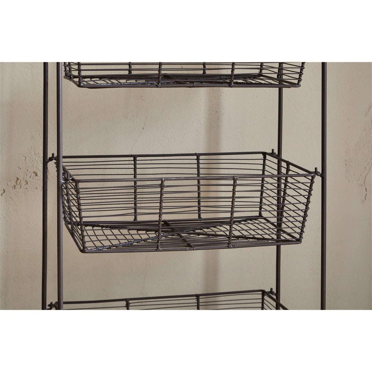Inkollu Three Tier Storage Stand - Antiqued Brass