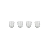 Kaanch Embossed Check Tumblers - Clear - Set of 4