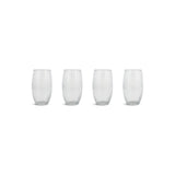 Otuba Ribbed Highball Tumblers - Clear - Set of 4