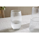 Otuba Ribbed Highball Tumblers - Clear - Set of 4