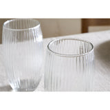 Otuba Ribbed Highball Tumblers - Clear - Set of 4