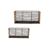 Montali Iron & Rattan Storage Basket - Natural - Set of 2