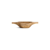 Naashta Small Handled Mango Wood Serving Bowl - Natural