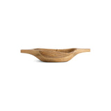 Naashta Large Handled Mango Wood Serving Bowl - Natural