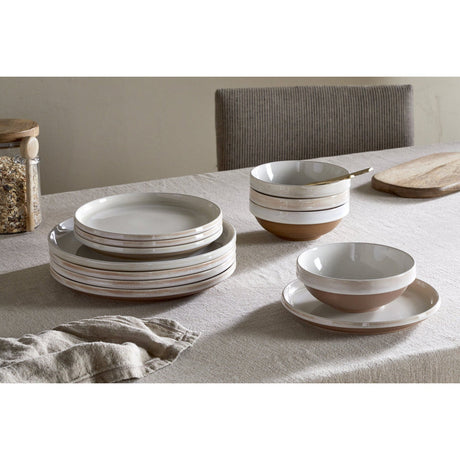 Edo Stoneware Dinner Set - Terracotta - 12 Piece