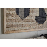 Kiran Textured Wall Art - Natural & Dark Blue