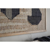 Kiran Textured Wall Art - Natural & Dark Blue