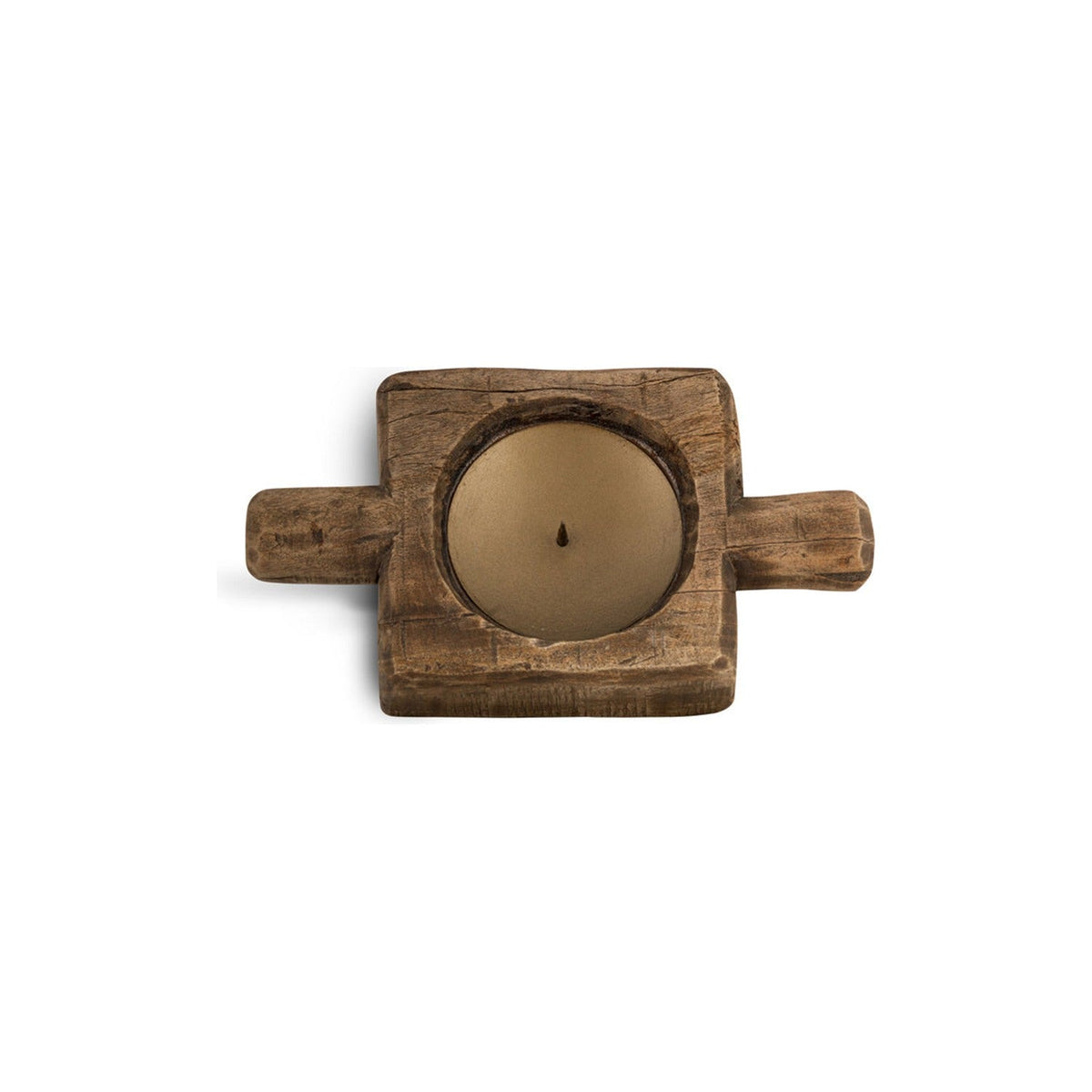 Apu Reclaimed Wood Candle Holder - Natural