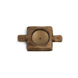 Apu Reclaimed Wood Candle Holder - Natural