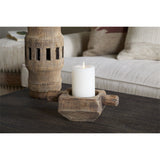 Apu Reclaimed Wood Candle Holder - Natural