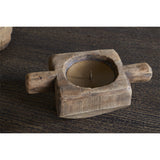 Apu Reclaimed Wood Candle Holder - Natural