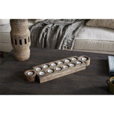 Makala Reclaimed Wood Tealight Holder - Natural