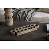 Makala Reclaimed Wood Tealight Holder - Natural