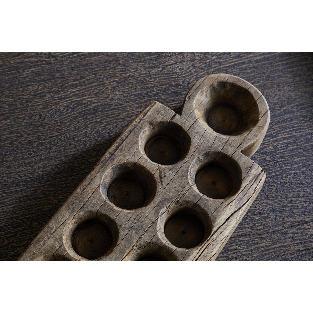 Makala Reclaimed Wood Tealight Holder - Natural