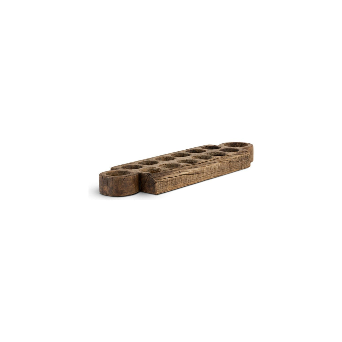 Makala Reclaimed Wood Tealight Holder - Natural