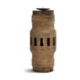 Mvua Reclaimed Wood Pillar Candle Holder - Natural