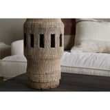 Mvua Reclaimed Wood Pillar Candle Holder - Natural
