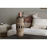 Mvua Reclaimed Wood Pillar Candle Holder - Natural