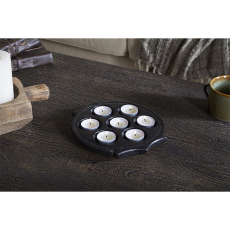 Maji Stone Multi Tealight Holder - Antique Black