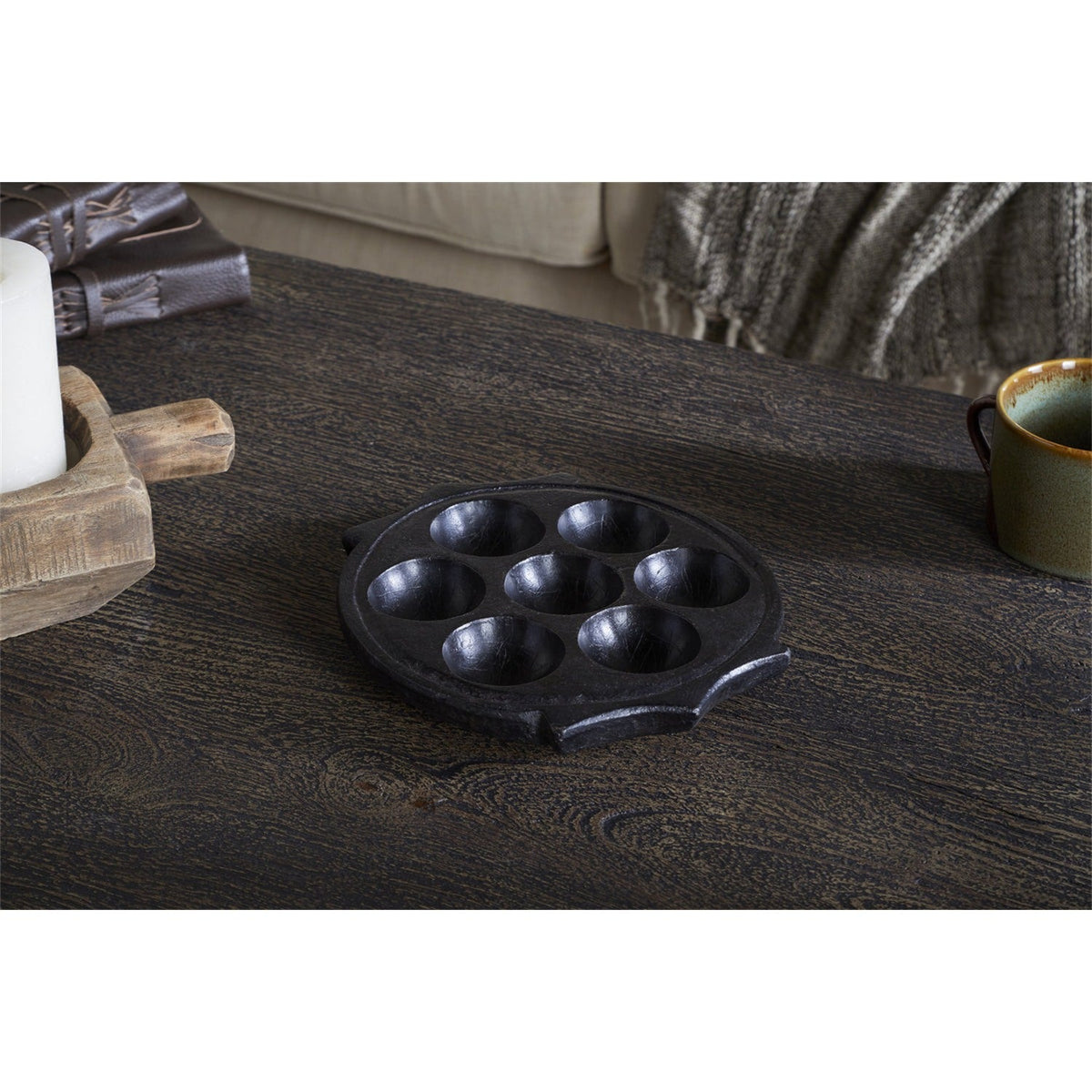 Maji Stone Multi Tealight Holder - Antique Black