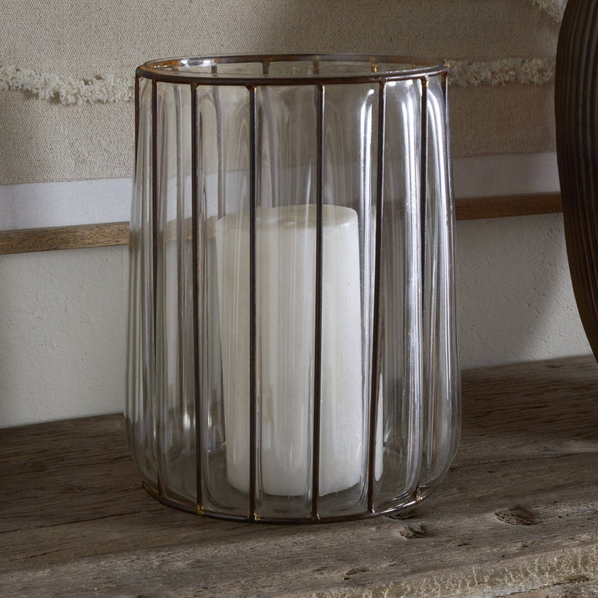 Hava Large Glass Lantern - Clear
