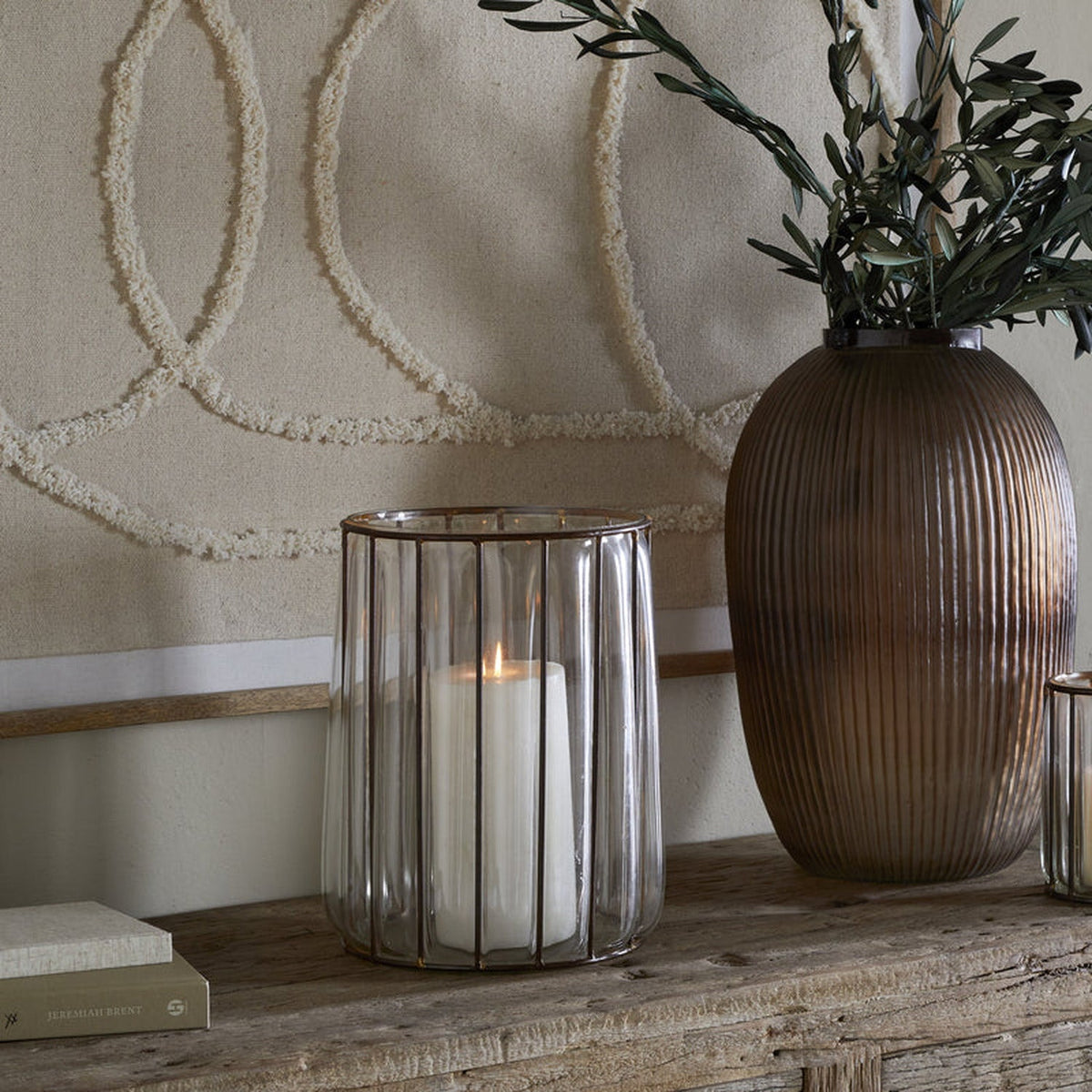 Hava Large Glass Lantern - Clear