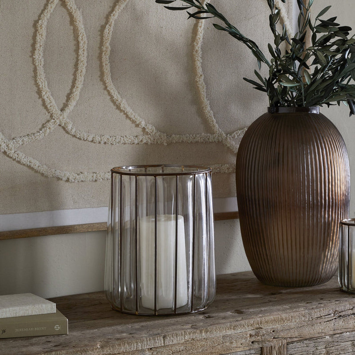Hava Large Glass Lantern - Clear