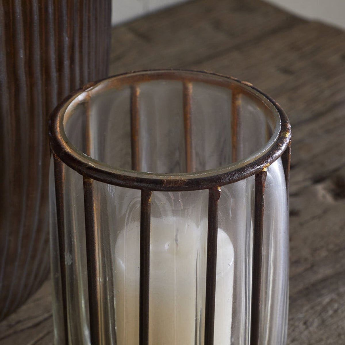 Hava Large Glass Lantern - Clear