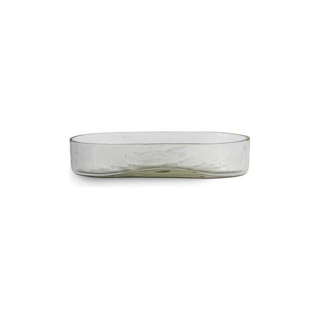 Ilcoso Recycled Hammered Glass Soap Dish - Clear