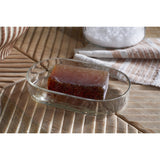 Ilcoso Recycled Hammered Glass Soap Dish - Clear