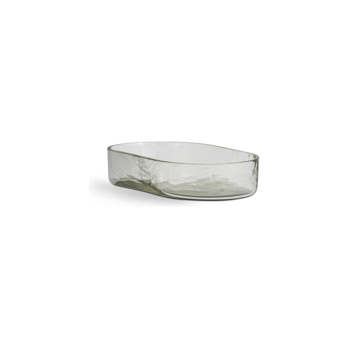 Ilcoso Recycled Hammered Glass Soap Dish - Clear