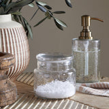 Ilcoso Recycled Hammered Glass Storage Pot - Clear