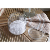 Ilcoso Recycled Hammered Glass Storage Pot - Clear