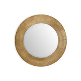 Moto Round Wall Mirror - Antique Brass