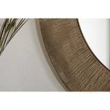 Moto Round Wall Mirror - Antique Brass
