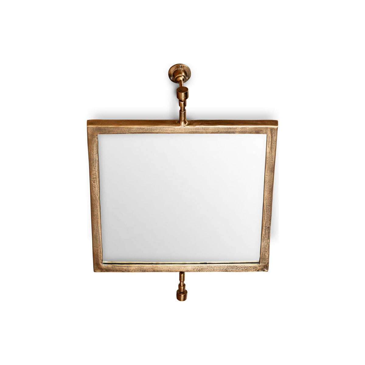 Visala Square Swivel Wall Mirror - Antique Brass