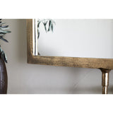 Visala Square Swivel Wall Mirror - Antique Brass
