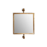 Visala Square Swivel Wall Mirror - Antique Brass