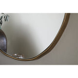 Mchanga Organic Shape Wall Mirror - Antique Brass