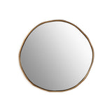 Mchanga Organic Shape Wall Mirror - Antique Brass