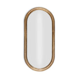 Mbwa Oval Wall Mirror - Antique Brass