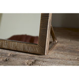 Baja Etched Standing Vanity Mirror - Antique Brass