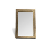 Baja Etched Standing Vanity Mirror - Antique Brass