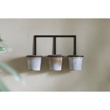 Tukana Triple Wall Hanging Planter - Zinc