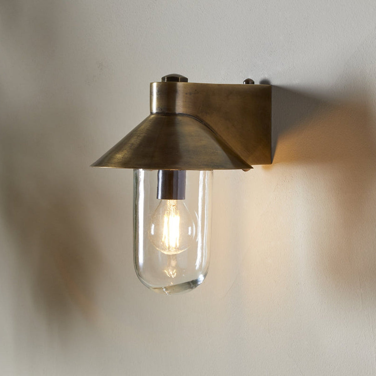 Singa Outdoor Wall Light - Antique Brass
