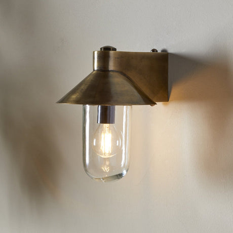Singa Outdoor Wall Light - Antique Brass