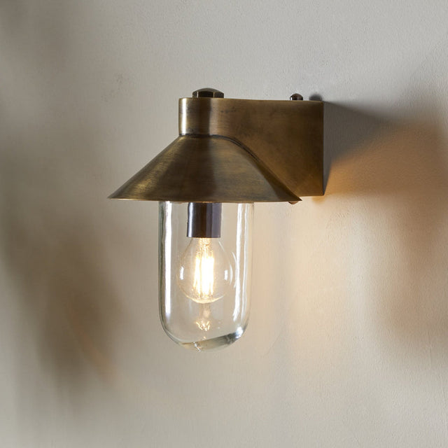 Singa Outdoor Wall Light - Antique Brass