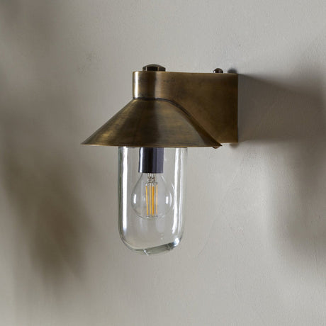 Singa Outdoor Wall Light - Antique Brass